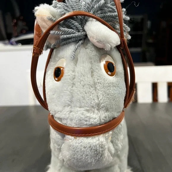 VINTAGE 1984 CABBAGE PATCH KIDS HORSE PONY CPK COLECO STUFFED ANIMAL PLUSH GREY - Picture 7 of 11